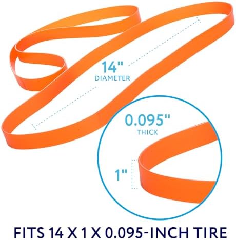 IMPRESA Bandsaw Tires - 2-Pack of Orange Urethane Bandsaw Tire for Metal & Wood Cutting - No Adhesive Needed - Compatible with Jet
