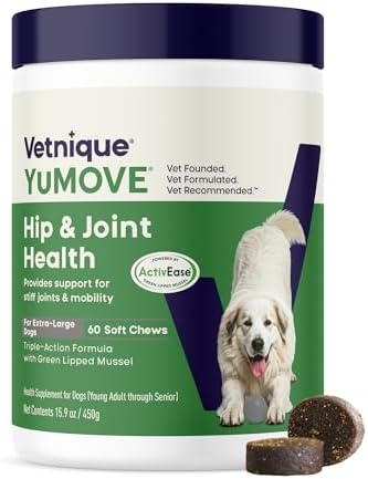 YuMOVE Large Dog Hip & Joint Supplement Soft Chews, Green Lipped Mussel