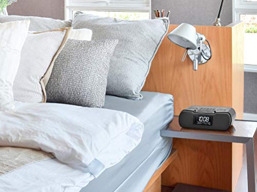Sangean RCR-30 FM-RBDS/AM/Bluetooth/Aux-in Digital Tuning Clock Radio with USB Phone Charging and Sound Soother, Gray