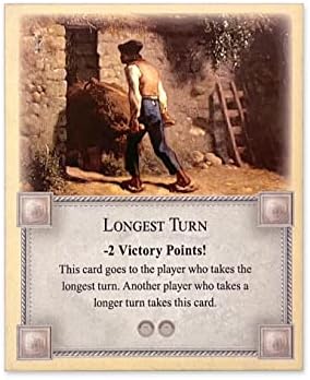 Longest Turn Card compatible with Catan's Settlers of Catan 5th Edition, Seafarers, Cities and Knights and Catan Expansions