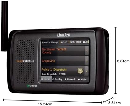 Uniden HomePatrol-2 Color Touchscreen Simple Programing Digital Scanner, TrunkTracker V and S, A, M, E, Emergency/Weather Alert, Digital Capable