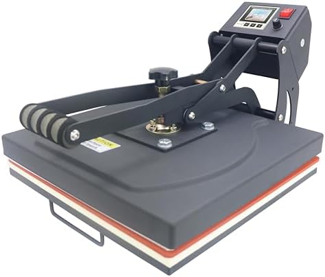 RoyalPress 15" x 15" Color LED Industrial-Quality Digital Sublimation Heat Transfer Machine T-Shirt Heat Press Machine, 15" x 15", Black