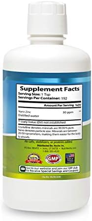 Liquid Zinc Supplement by Nutrinoche: Organic Liquid Drops - Ionic Zinc and Picolinate Alternative - 99.99% Ultra Pure Crystalline Nano Particles