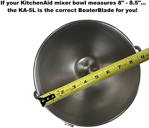 New Metro KA-6LR Original Beater Blade Works w/ Most KitchenAid 6 or 7 Qt Bowl-Lift Stand Mixers, Red