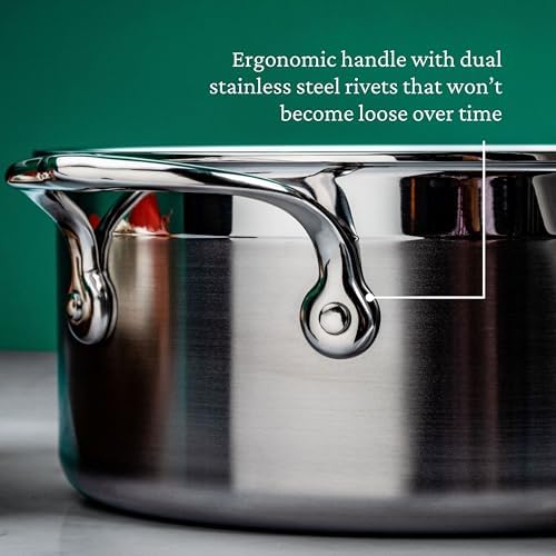 Hestan ProBond Forged - Professional Clad Stainless Steel Soup Pot, 3 Quart, Induction Compatible