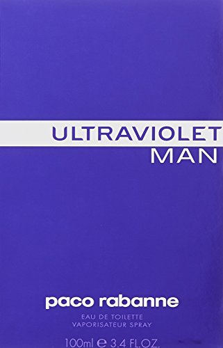Paco Rabanne Ultraviolet Perfume For Men - Woody Oriental Fragrance - Opens With Notes Of Mint And Spicies - Blended With Amber And Vetiver - Long Lasting Scent - Eau De Toilette Spray - 3.4 Oz