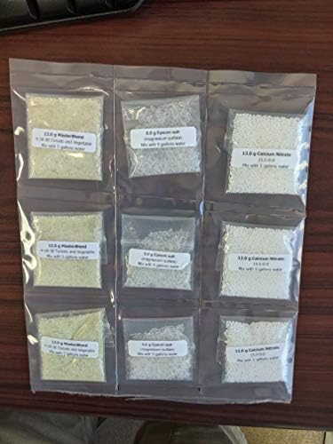 Masterblend Tomato & Vegetable Fertilizer Plant Nutrients Fertilizer Combo Kit - Pre-Weighed Packets for 5 Gallons - 3 Kits to Make 15 gallons Total