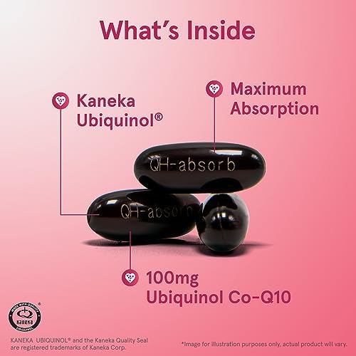 Jarrow QH-Absorb Ubiquinol 100mg CoQ10, Heart Health, 120 Softgels | High Absorption, Supports Mitochondrial Energy Production & Healthy Cardiovascular Function, Dietary Supplement