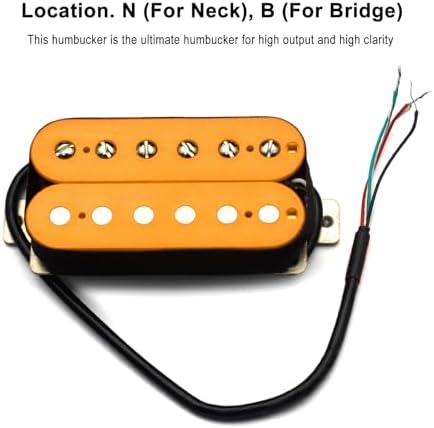 SAPHUE Alnico 5 Humbucker Pickup Double Coil Electric Guitar Pickups Set with Neck and Bridge with Prewired and Screws Parts Accessories Kit Black