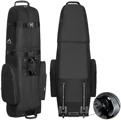 Golf Travel Bag - Heavy Duty 600D Polyester Oxford Wear-Resistant | Excellent Zipper Universal Size with Wheels