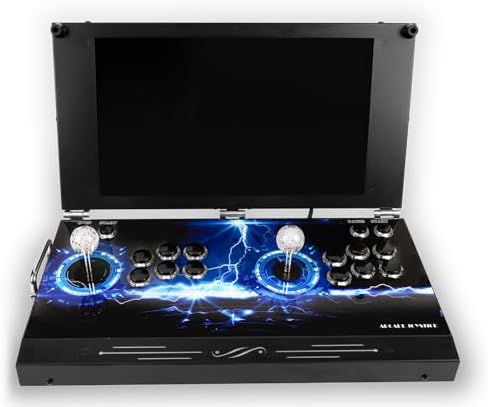 TOJASDN 30000 in 1 Portable Arcade Game Console 17.5-inch HD Screen Dual Players Pandoras Box 80S