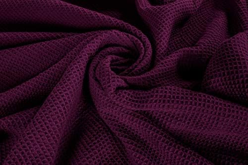 Crover All Season Waffle Premium Thermal Blanket Queen Size 90"x90" Durable Soft Cozy Breathable Weave Design 100% Cotton, Orchid Pink