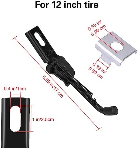 SEISSO Aluminium Alloy Foldable Kickstand for 12-18 Inch Bicycle, Mountain Bike, Road Bike - Black