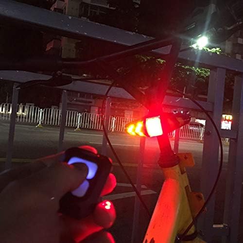 OTYTY Bike Tail Light with Turn Signals - USB Rechargeable, 100LM LED, IPX2 Waterproof, Remote Control