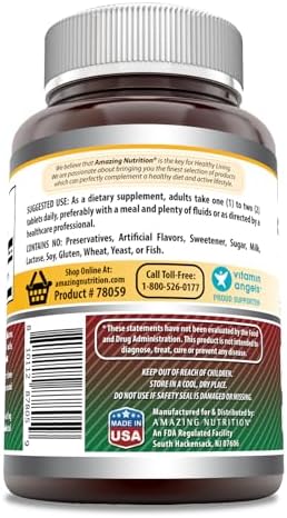 Amazing Formulas Iron as Ferrous Sulfate Supplement | 130 Mg per Serving | 240 Tablets | Non-GMO | Gluten-Free | Made in USA