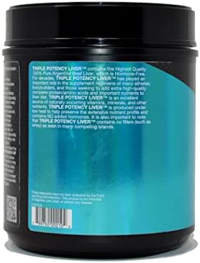Healthy 'N Fit Triple Potency Liver (500 Capsule Mega-Value) - Pure Argentine Desiccated Beef Liver. Grass Fed, Hormone Free, Pasture Raised