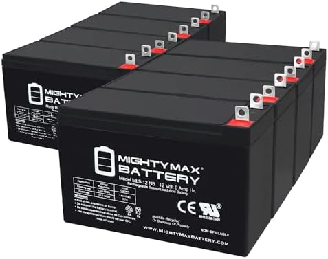 Mighty Max Battery ML9-12NB -12 Volt 9 AH, Nut and Bolt (NB) Terminal, Rechargeable SLA AGM Battery