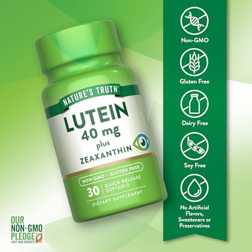 Nature's Truth Lutein and Zeaxanthin Supplement | 40mg | 30 Softgels