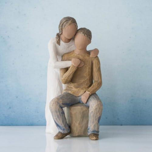 Willow Tree You and Me (Darker Skin), Sculpted Hand-Painted Figure | Cast from a Susan Lordi Original Carving, Expression of Love and Caring, Display on Shelf, Table or Mantel, Fitted Gift Box