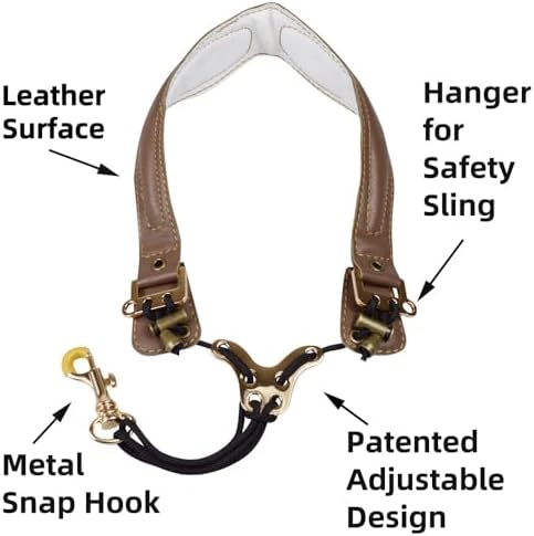 adorence Leather Saxophone Neck Strap for Alto & Tenor Saxophone - Red