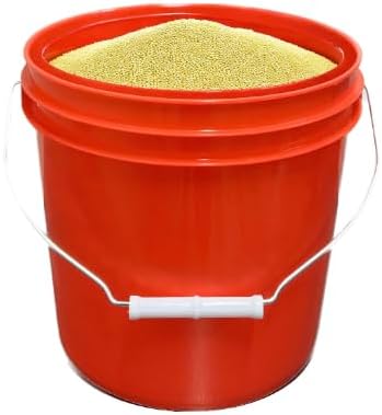 House Naturals 2 Gallon Red Plastic Food Grade BPA Free Made in USA Plastic Bucket Container with Red Screw On Lid - Pack of 3