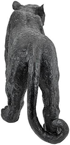 Design Toscano Shadowed Predator Black Panther Garden Statue, Medium 26 Inch, Polyresin, Black