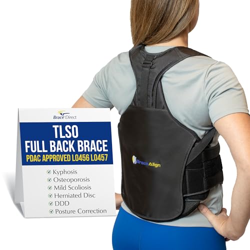 TLSO Full Back Brace for Scoliosis, Kyphosis & Fracture L0457 | Thoracic & LSO back support that eases herniated disc, spinal stenosis, DDD