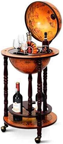 New 36" Wood Globe Wine Bar Stand 16th Century Italian Rack Liquor Bottle Shelf