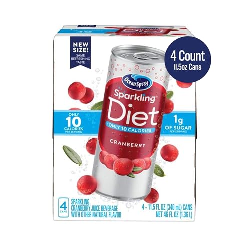 Ocean Spray Sparkling Diet Cranberry Juice Cocktail, 11.5 oz cans (Pack of 24)