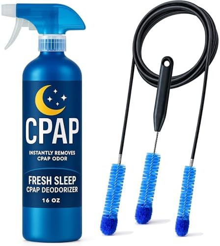 Equipment Cleanser and Deodorizer and Brush Set Combo, Removes Odors, Gentle Formula, Easy Application