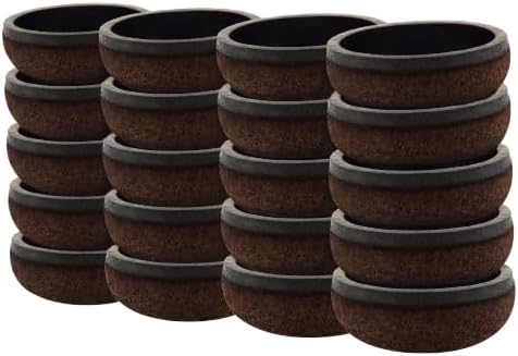 Super Sliders 1" Round Formed Secure Reusable Felt Furniture Sliders for Hard Surfaces, Noise-Reducing Adhesive Furniture Moving Pads, Fits 1" Legs