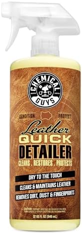 Chemical Guys, Leather Quick Detailer, Cleaner & Conditioner Spray, 16 oz | Quick spray cleans and conditions seats, furniture and apparel, safe on natural, synthetic and faux leather