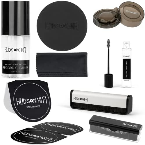 9-in-1 Vinyl Record Cleaning Kit – Anti-Static Cleaner, Carbon Fiber & Velvet Brushes, Stylus Gel, Microfiber Cloth