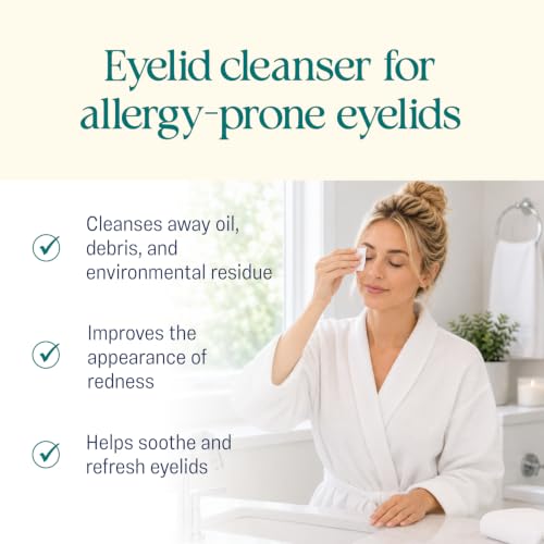 OCuSOFT Lid Scrub Allergy Eyelid Cleanser, Pre-Moistened Pads, 30 Count | Designed for eyelids exposed to environmental irritants like pollen, dust