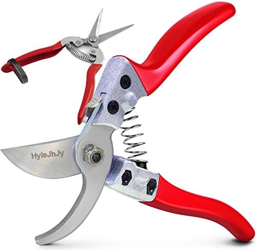 Pruning Shears with Stainless SK5 Steel Blades+Straight Tip Gardening Shears Garden Shears Garden Clippers Florist Scissors Hand Pruners Garden