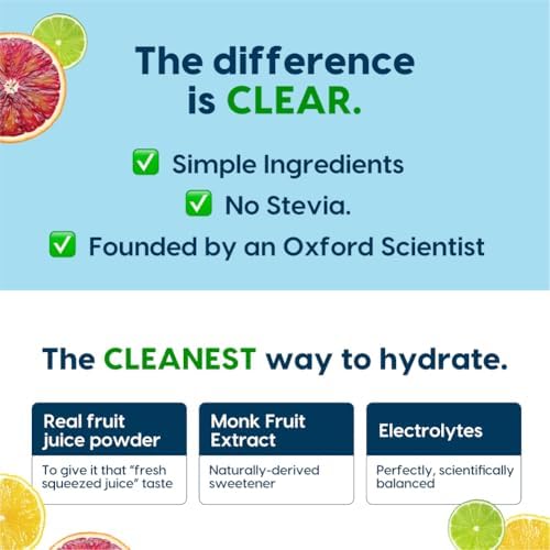 Hydrant Hydrate No Added Sugar, Individual Hydration Electrolyte Powder Stick Packets with Zero Sugar and Electrolytes for Rapid Hydration (Lemonade