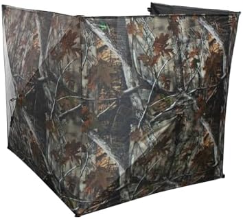 THUNDERBAY Pop Up 3 Sided Ground Blind for Deer Duck Turkey Hunting, Portable Quick Setup Lightweight 3 Panels Deer Hunting Blind