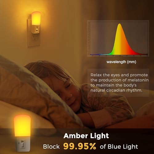 LOHAS-LED Plug in Night Light, Dimmable LED Night Lights Dusk to Dawn 2Pack