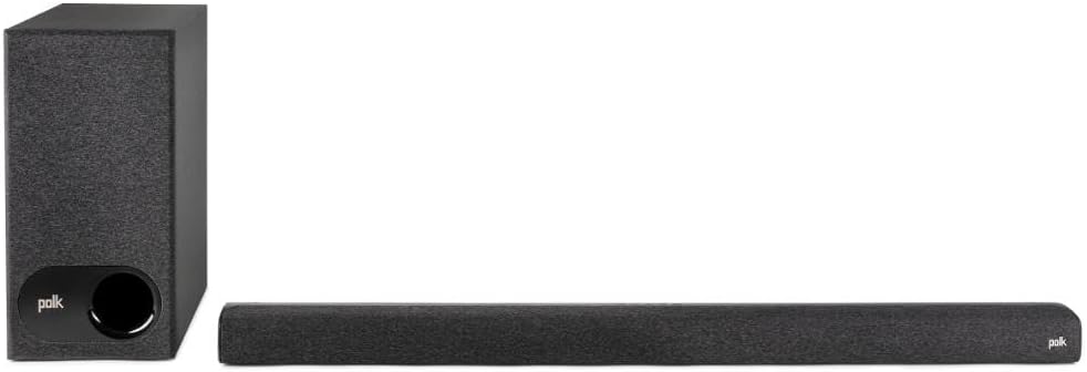 Polk Audio Signa S2 Ultra-Slim Sound Bar for Smart TV with Subwoofer