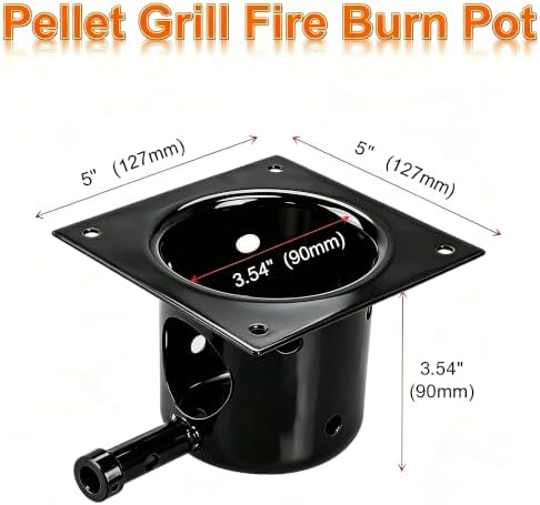 Pellet Grill Burn Pot & Igniter Kit, 200W/120V Heating Element