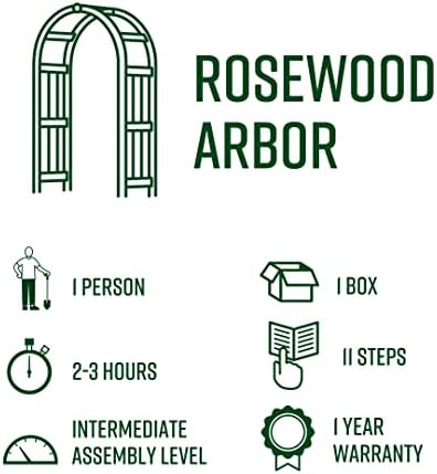 Rosewood 47"W x 89"H Cedar Arbor