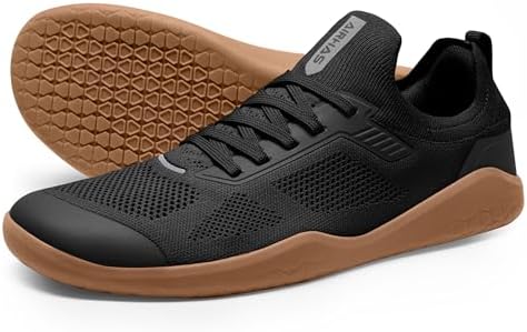 Men's Barefoot Shoes Zero Drop Minimalist Sneakers with Anatomical Toe Box | Breathable, Stretchy, Flat for Gym, Workout, Lifting, Training