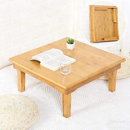 SH-tables Folding Table, Japanese-Style Household Square Bamboo Table, Computer Desk, Low Bamboo Table, Multi-Function Small Dining Table