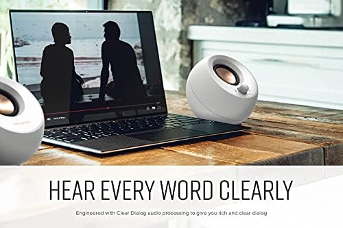 Creative Pebble V3, 2.0 USB-C Desktop Speakers, Bluetooth 5.0, Black