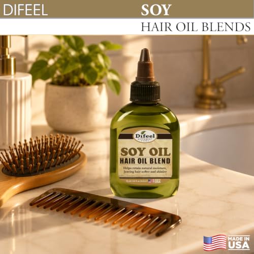 Difeel Soy Hair Oil Blend - Travel Size 2.5 Ounce