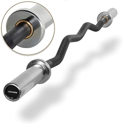 XMark EZ Curl Bar or Olympic Weight Set with EZ Curl Bar, Weight Plate Set