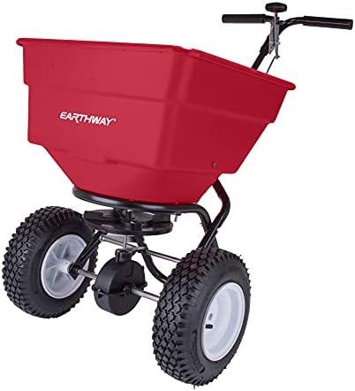 EarthWay 2170 Commercial 100 LB Broadcast Fertilizer Spreader. Red