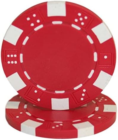 Brybelly 50 Clay Composite Striped Dice 11.5 Gram Poker Chips