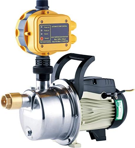 TDRRICH 3/4HP water pressure booster pump with Smart Controller for whole house，Self-priming Jet Transfer Pump Pressure Switch Automatic System