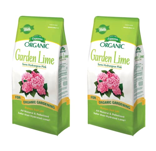 Espoma Organic Garden Lime, Raises Soil pH and Helps Turn Hydrangeas Pink! Contains pelletized dolomitic Lime and can be Used for Organic Gardening